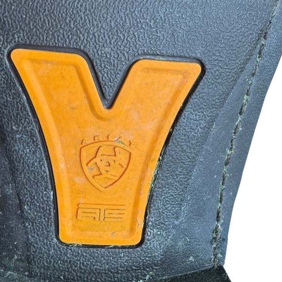 Ariat Workhog Pull-On Western Boots Men’s 10B Square Toe Cowboy Leather Brown - Picture 9 of 11